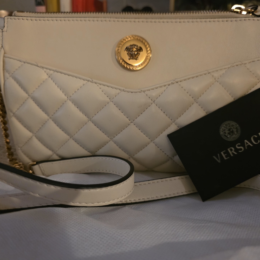 Versace La Medusa Quilted Nappa Leather Shoulder Bag